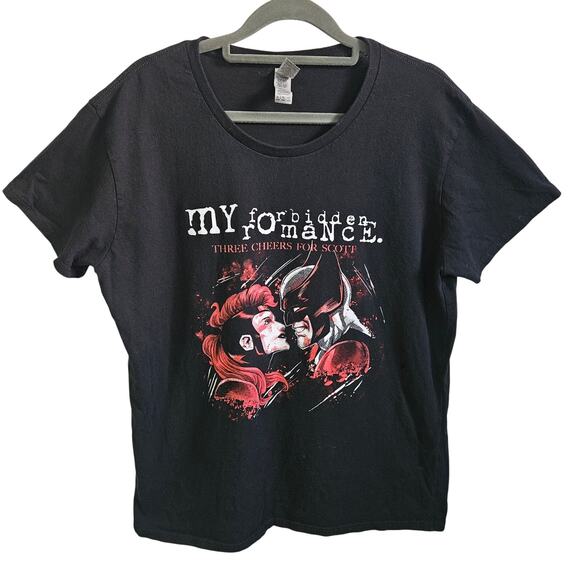 Gildan Size XL My Forbidden Romance Graphic Tee Black Three Cheers For Scott - Picture 1 of 6